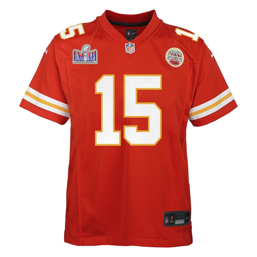 Nike NFL Patrick Mahomes Super Bowl LVIII Patch KC Chiefs Jersey Size Small